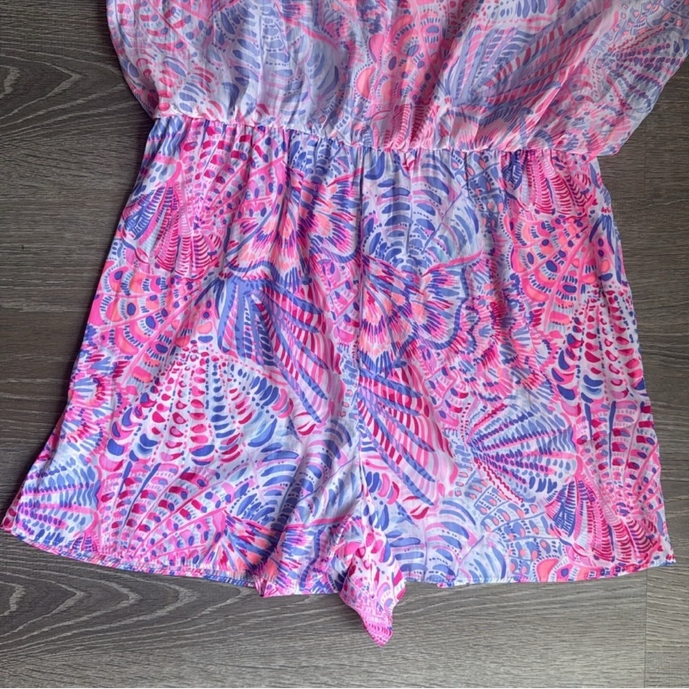 NWOT Lilly Pulitzer Pink and Purple Zana skort Romper - Picture 8 of 8
